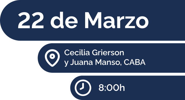 22 de Marzo – Cecilia Grierson y Juana Manso, CABA – 8:00h